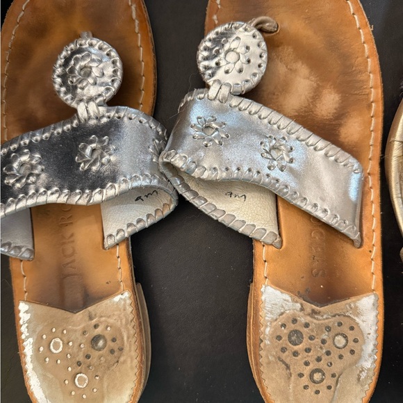 Jack Rogers Shoes - Jack Rogers Women's Silver Sandals 9